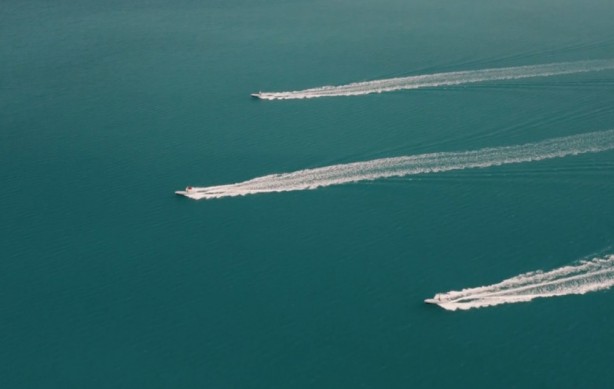 Foto - Milli Savunma Bakanlığı (MSB), ASELSAN tarafından yerli ve milli imkanlarla üretilen kamikaze insansız deniz aracı (İDA) sürüsü Albatros'un test atış görüntülerini paylaştı.