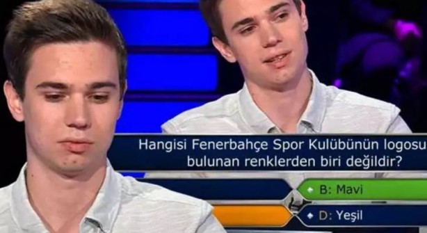 Foto - Milyoner'de şaşırtan anlar! Taraftarına Fenerbahçe'nin renkleri soruldu..