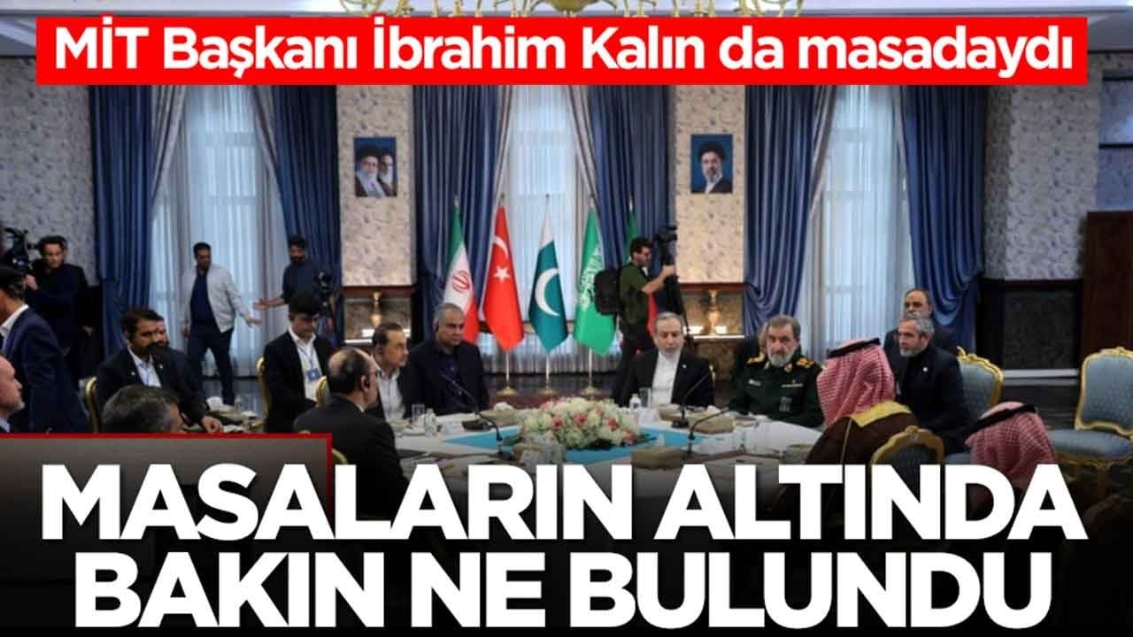 MİT Başkanı İbrahim Kalın da masadaydı: Masalarının altında bakın ne bulundu