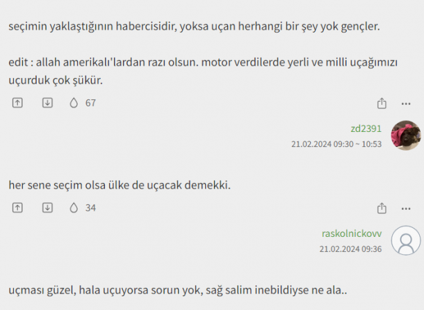 Foto - MMU Kaan uçtu! Ekşisözlük kudurdu! Allah kimseyi bunların durumuna düşürmesin