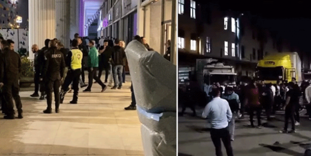 Mobilya firması iflas etti! Tırlarla gelen alacaklılar eşyaları yağmaladı