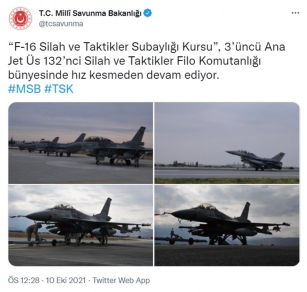 MSB'den F-16 paylaşımı! Hız kesmeden sürüyor