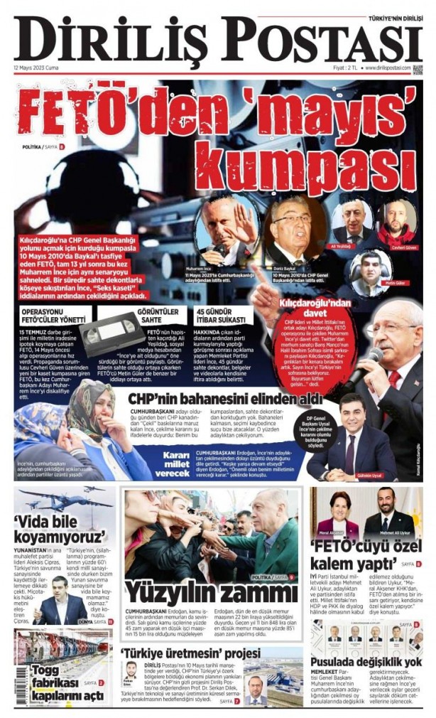 Foto - Muharrem İnce'nin adaylıktan çekilmesi gazete manşetlerinde! Hangi gazete nasıl gördü?