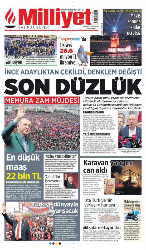 Foto - Muharrem İnce'nin adaylıktan çekilmesi gazete manşetlerinde! Hangi gazete nasıl gördü?