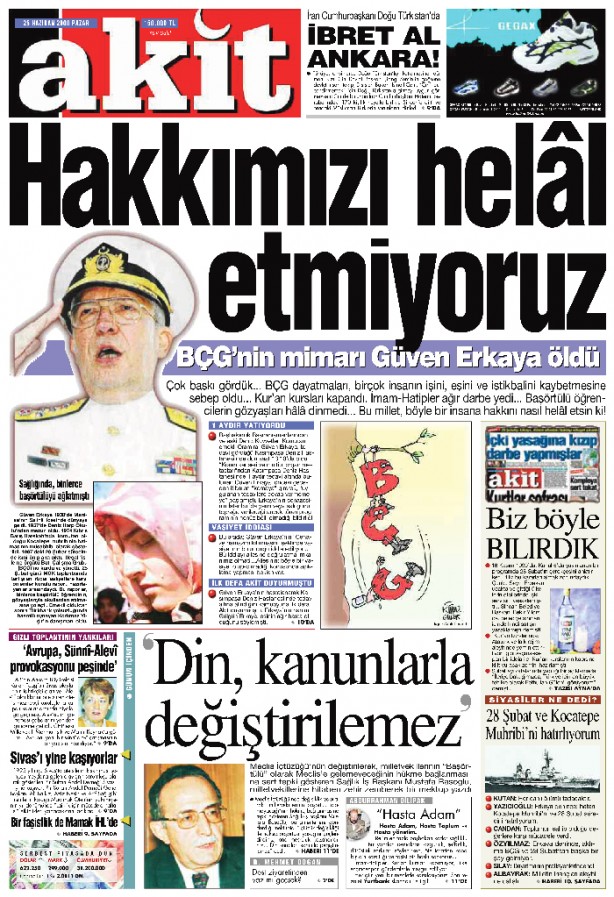 Foto - Mustafa ağabey kaptanlığında direnişin kalesi Akit! Bu manşetler Hakk ve hakikat mücadelesinin şahididir