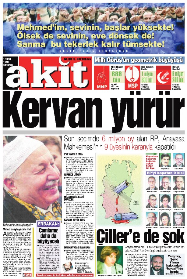 Foto - Mustafa ağabey kaptanlığında direnişin kalesi Akit! Bu manşetler Hakk ve hakikat mücadelesinin şahididir
