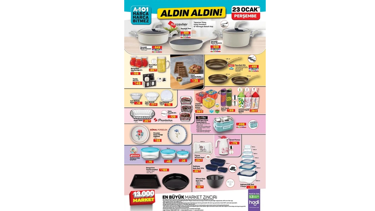 Foto - Mutfak ürünleri bu hafta öne çıktı! A101’de 23 Ocak 2025 indirimli ürünler listesi açıklandı