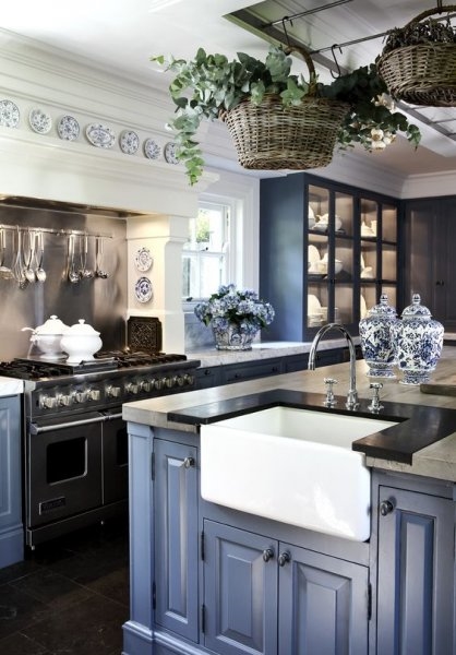 Foto - Mutfakta mavi rengin ferahlığını hissedin