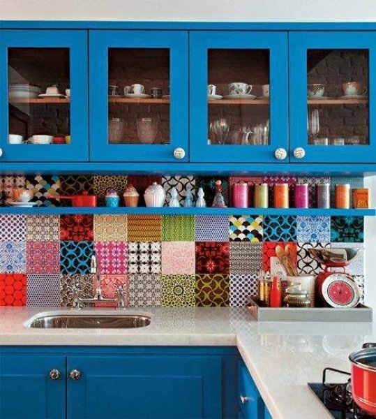 Foto - Mutfakta mavi rengin ferahlığını hissedin