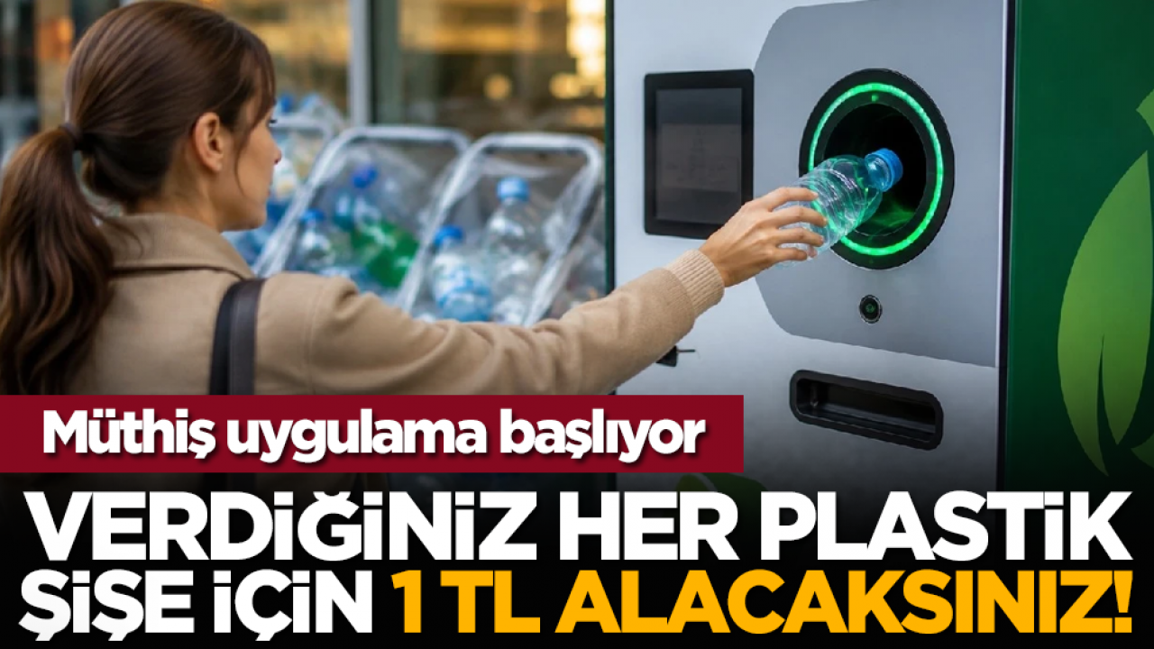 Müthiş uygulama başlıyor: Verdiğiniz her plastik şişe için 1 TL alacaksınız!
