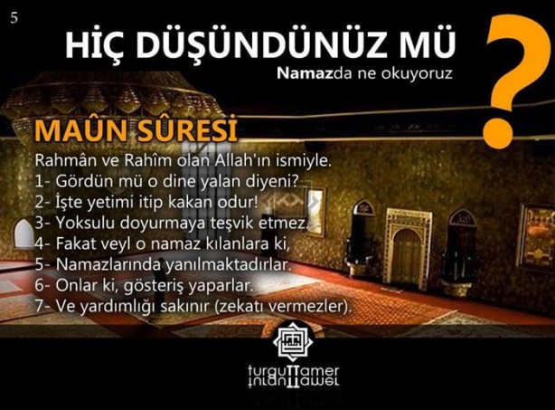 Foto - Namazda ne okuyoruz, hiç düşündünüz mü?