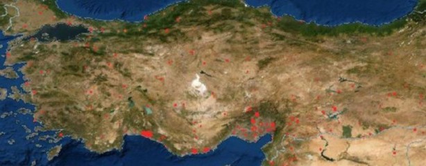 NASA Türkiye'deki orman yangınlarını görüntüledi