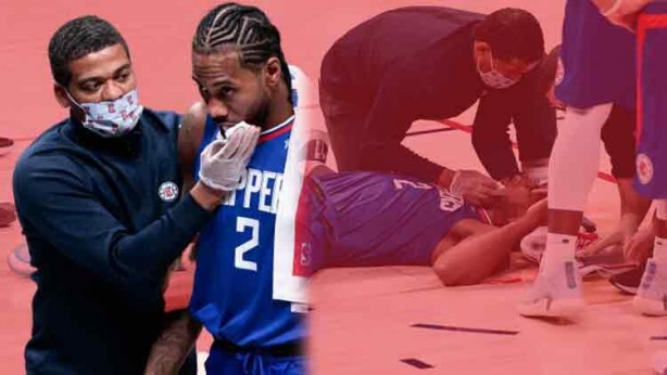 NBA'de korku dolu anlar! Kahwi Leonard kanlar içinde yere yığıldı