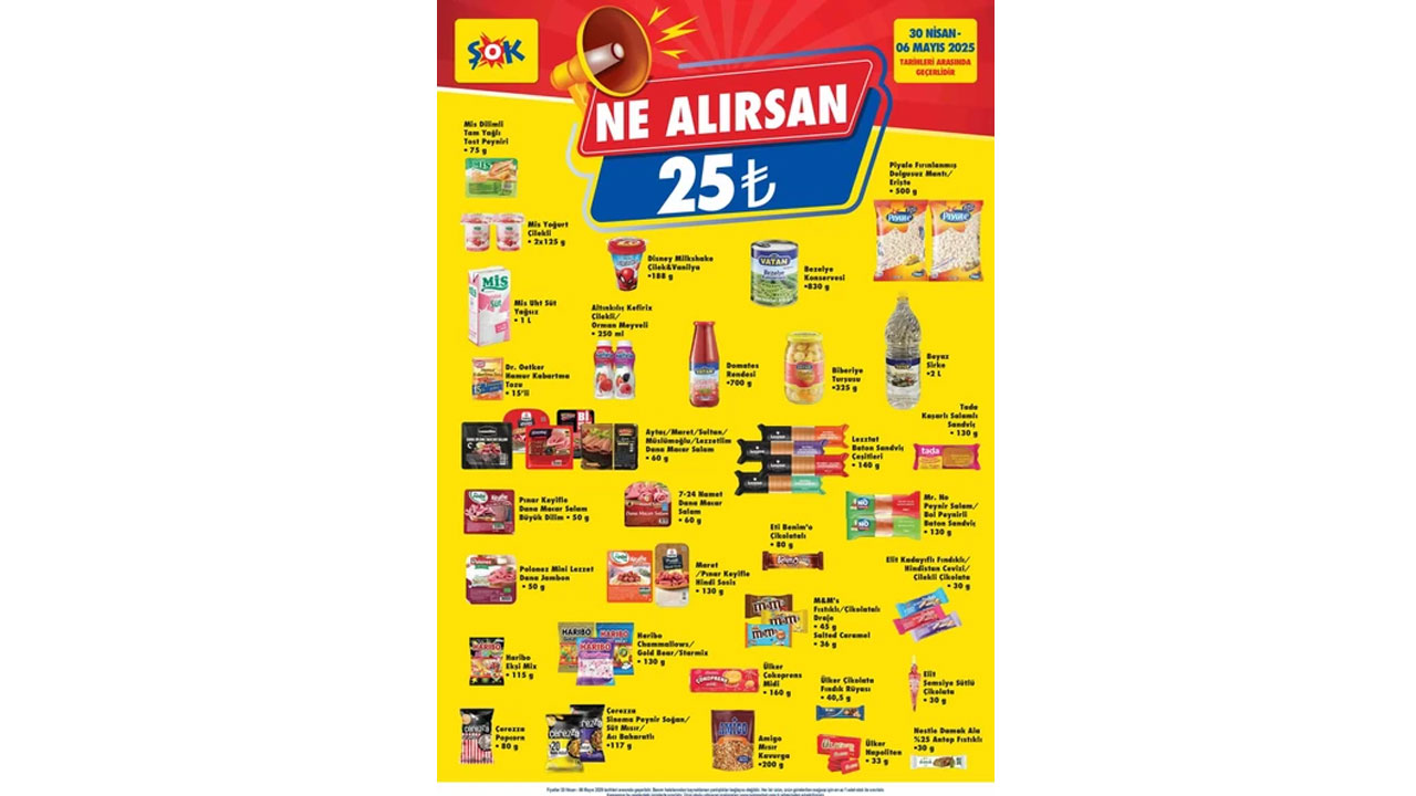 Foto - Ne alırsan 25 TL’ye geliyor! ŞOK’ta 30 Nisan 2025 indirimleri şoke edecek