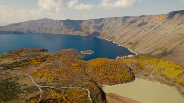 Foto - Nemrut Krater Gölü’nde eşsiz sonbahar görüntüsü