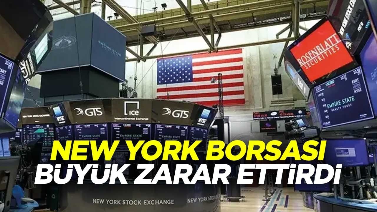 New York borsası büyük zarar ettirdi