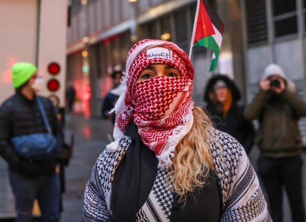 Foto - New York'ta binlerce kişi Filistin için sokakta