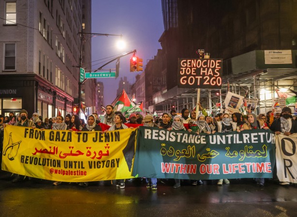 Foto - New York'ta binlerce kişi Filistin için sokakta