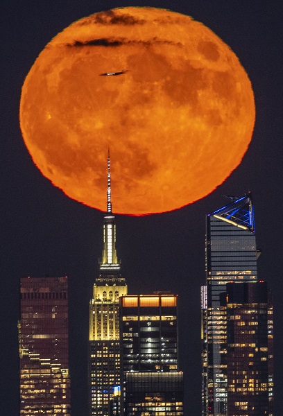 Foto - New York'ta 'Süper Ay' böyle görüntülendi