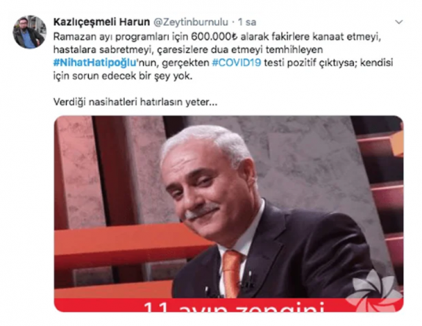 Foto - Nihat Hatipoğlu'nun koronavirüse yakalandığı iddiası sonrası iğrenç yorumlar