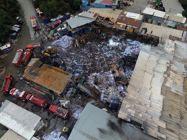 Foto - O alan yangından sonra görüntülendi