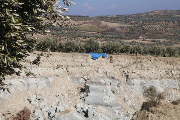 Foto - O bahçeyi fay hattı ikiye bölmüştü! Hatay'da korkutan hasat 
