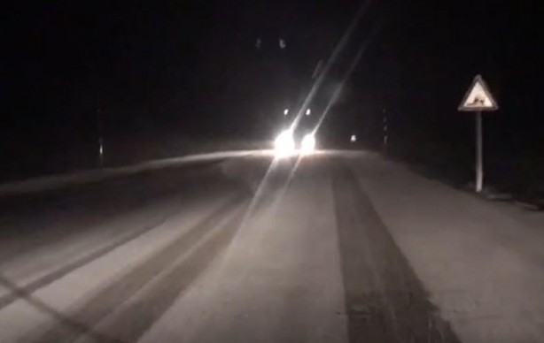 O bölgede kar yağışı başladı