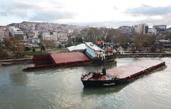 O gemi havadan görüntülendi! 