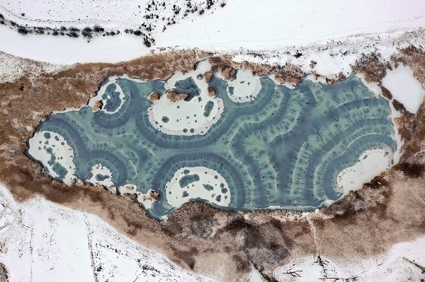 O göl havadan görüntülendi! Bu manzara mest etti