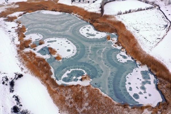 Foto - O göl havadan görüntülendi! Bu manzara mest etti