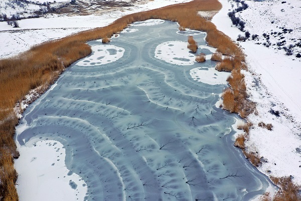 Foto - O göl havadan görüntülendi! Bu manzara mest etti
