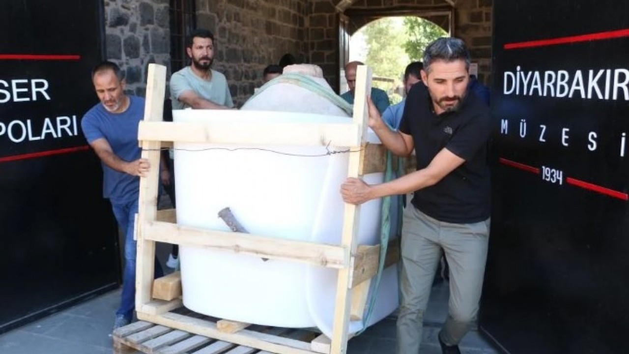 Foto - O ilimizde bulundu! Evdeki dev tarihi eser müzeye taşındı