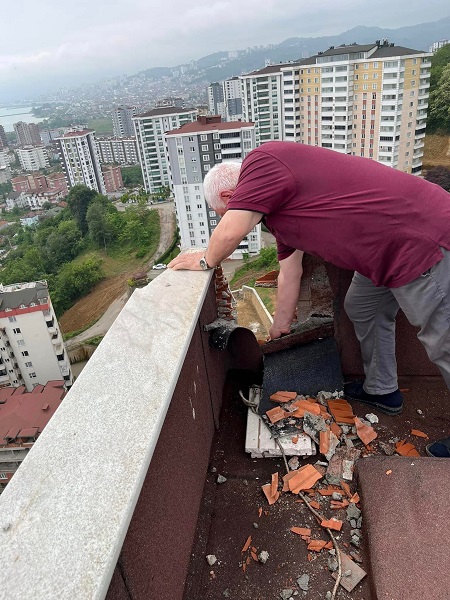 Foto - O ilimizde eve yıldırım düştü
