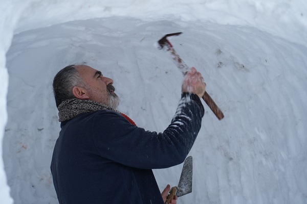 Foto - O ilimizde 'iglo'da çay keyfi