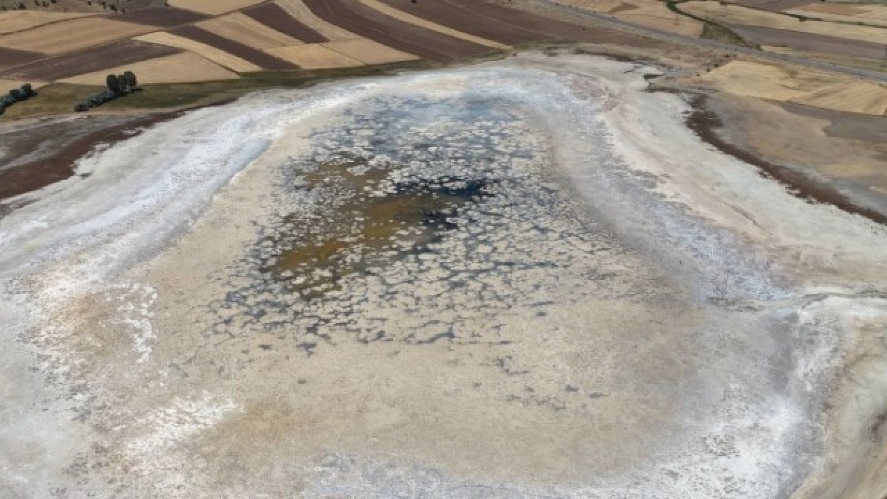 Foto - O ilimizde korkutan görüntü! Göçmen kuşlara ev sahipliği yapan göl kurudu