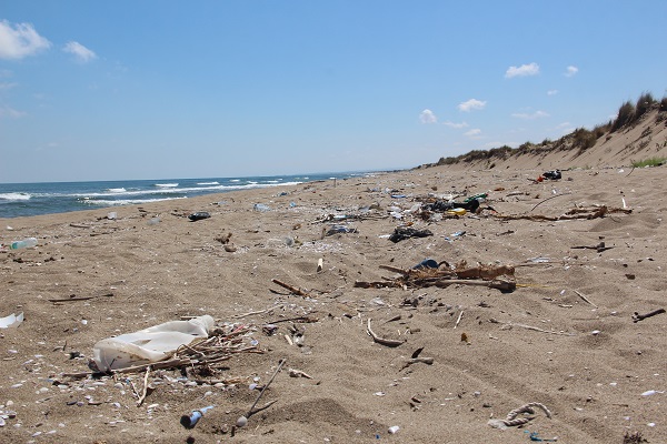 Foto - O kumsal çöpten görünmez hale geldi