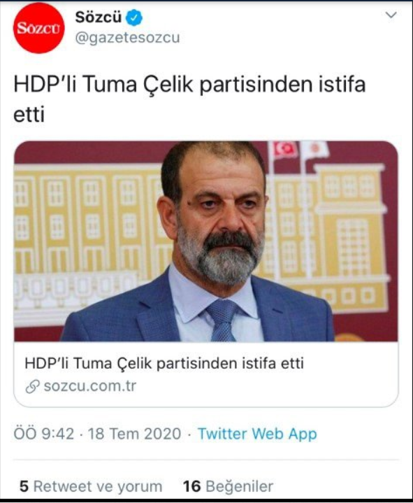 Foto - O medya kuruluşları HDP'li ismin cinsel saldırı suçunu bakın nasıl gördüler