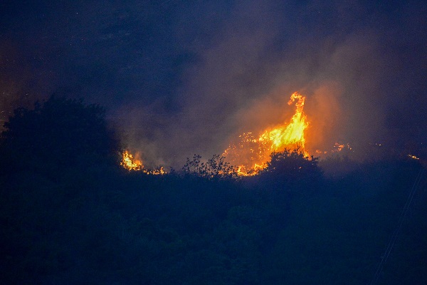 O ülkede orman yangını havalimanına yaklaştı