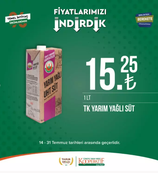 Foto - O ürünleri alana süt bedava! Tarım Kredi'den indirim fırtınası