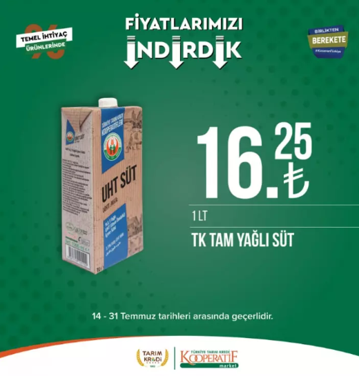 Foto - O ürünleri alana süt bedava! Tarım Kredi'den indirim fırtınası