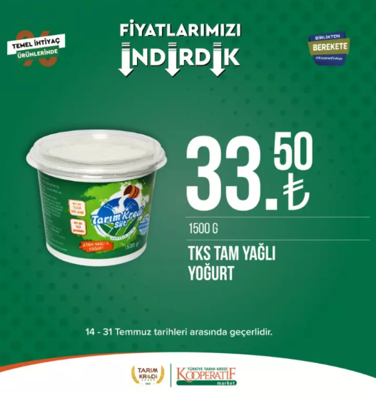 Foto - O ürünleri alana süt bedava! Tarım Kredi'den indirim fırtınası