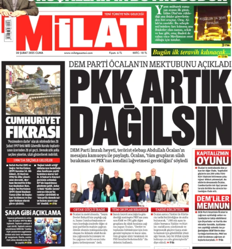 Foto - Öcalan çağrıyı yaptı! Türk medyası böyle gördü… O gazete neden üzgün?