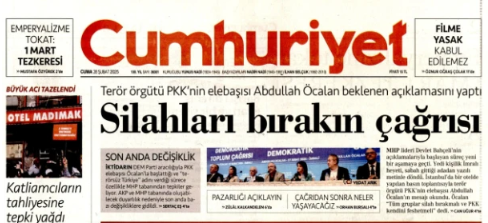 Foto - Öcalan çağrıyı yaptı! Türk medyası böyle gördü… O gazete neden üzgün?