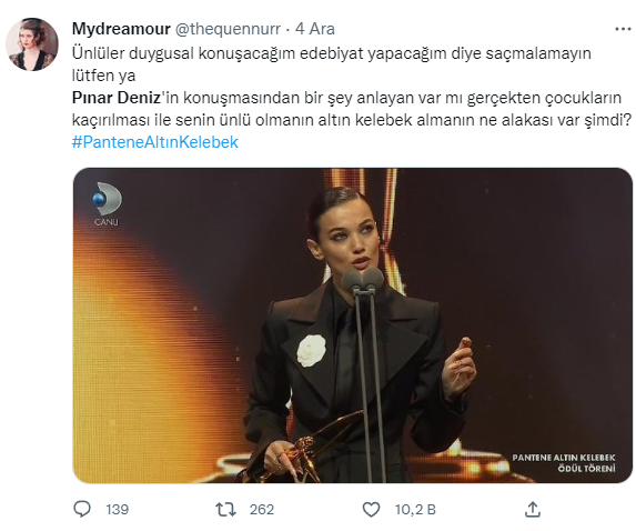 Foto - Ödül gecesinde saçmalayan oyuncudan büyük iki yüzlülük! Pınar Deniz resmen ifşa oldu