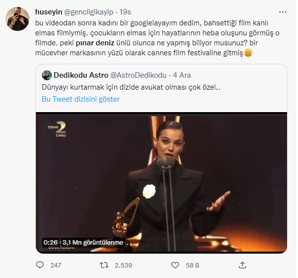 Foto - Ödül gecesinde saçmalayan oyuncudan büyük iki yüzlülük! Pınar Deniz resmen ifşa oldu