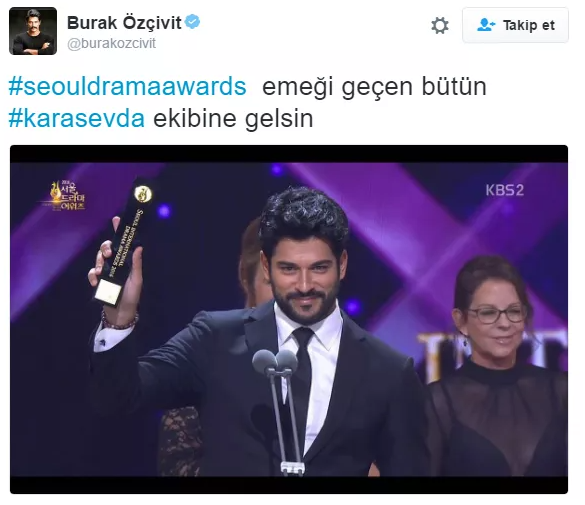 Foto - Ödül törenlerinde devletini ve milletini kötüleyen çakma sanatçılar! Güney Kore’de ödül alan Burak Özçivit bakın neler söyledi