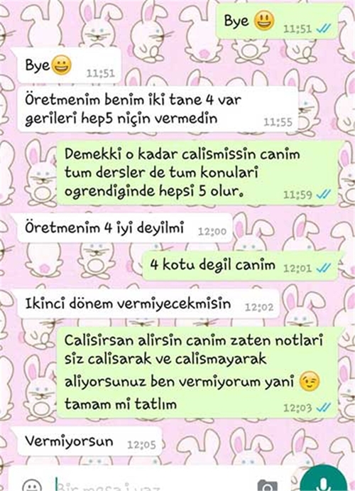 Foto - Öğretmen-öğrenci mesajları güldürüyor