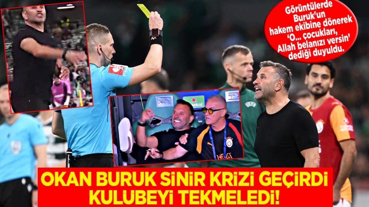 Okan Buruk sinir krizi geçirdi, kulübeyi tekmeledi! Görüntüler Okan Hoca'yı zorlayacak? Ceza gelebilir!