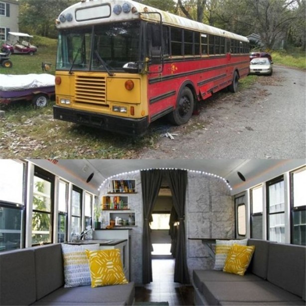 Foto - Okul otobüsünden ev yaptılar