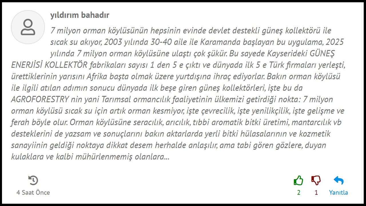 Foto - Okurumuz hatırlattı! Orman köylüleri için verilen destek ve atılan adım ortaya çıktı